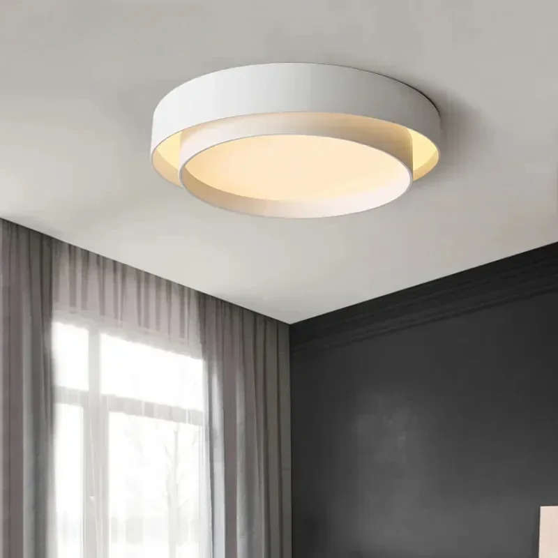 

Minimalist Round Led Ceiling Lamp for Bedroom Living Room Lustre Black White Home Decor Plafonnier Lighting Lampara