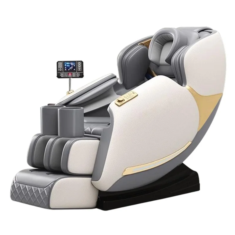 

Новое поступление, современное кожаное кресло шиацу, массажное кресло для всего тела, роскошное 3D головное электрическое кресло для шеи, талии, ног, шеи