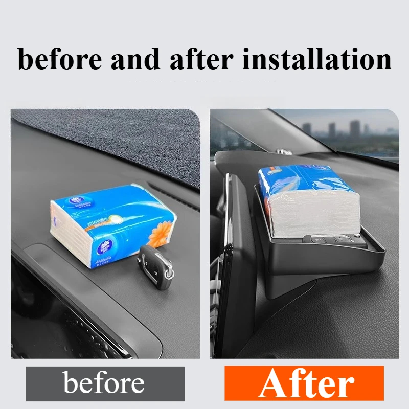 ​​For Toyota RAV4/WILDLANDER 2020-2025: Behind-Screen Storage Box - ABS Dashboard Organizer w/Cable Management​​