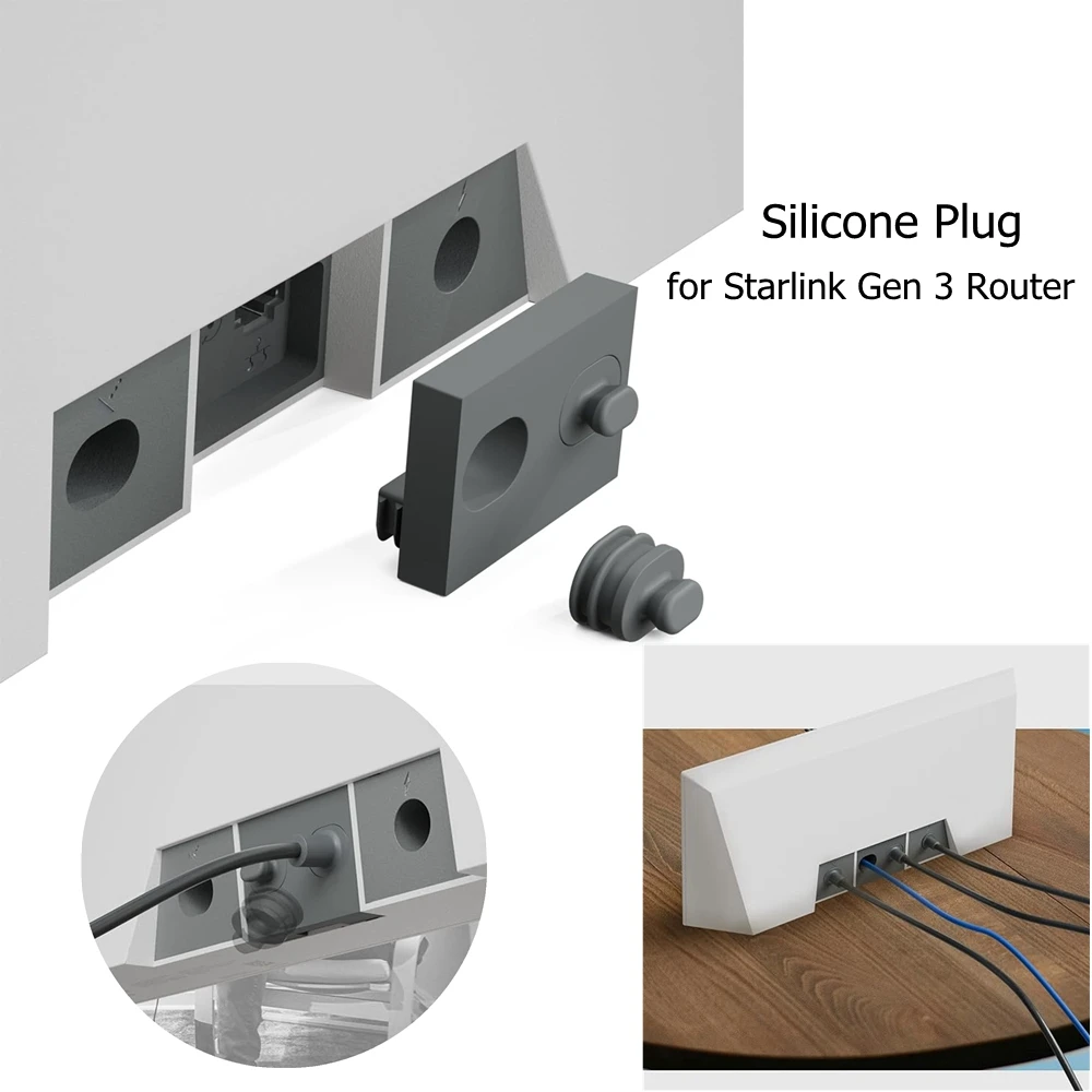 Waterproof for Starlink Gen 3 Router Silicone Accessories,Mesh Protective Plugs Liquid Dust Plugs for Starlink Gen 3 Router