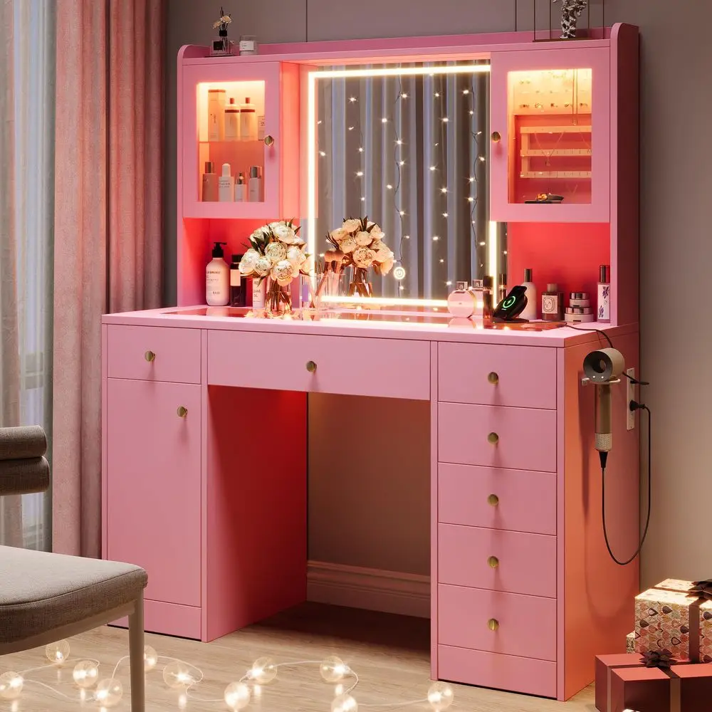 Vanity Desk With Mi…