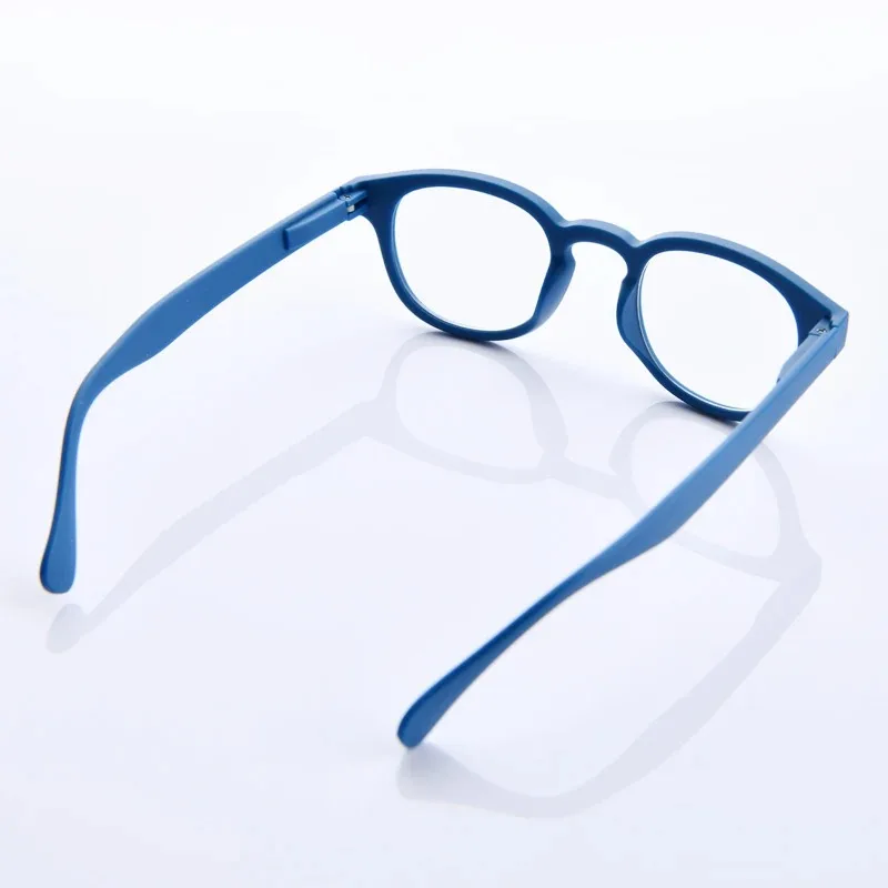 Trendige und modische Presbyopie-Brille mit Federscharnierbeinen, rundem Rahmen und HD-Gläsern, Dioptrien 0 bis +4,0 – Detail 11