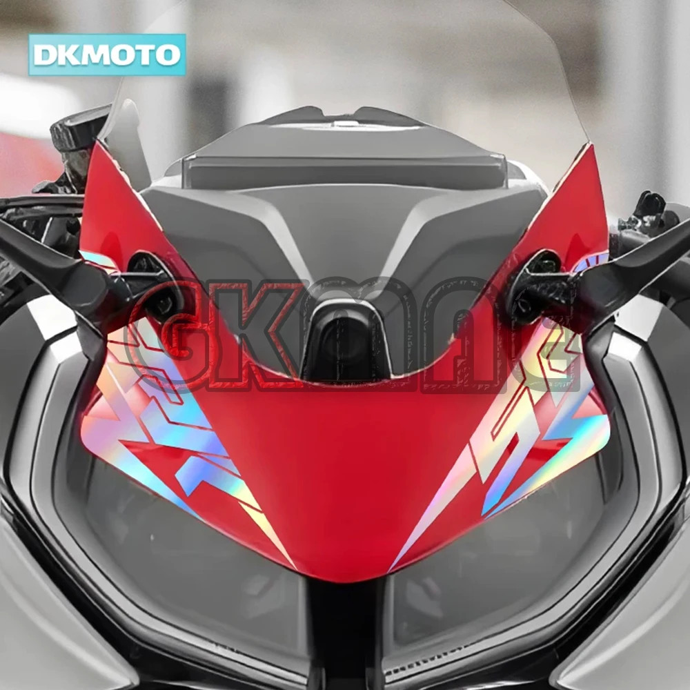 For QJMOTOR SRK421RR Motorcycle Front Fairing Decal Sticker Personalized Scratch Resistant Front Panel Decorative Sticker