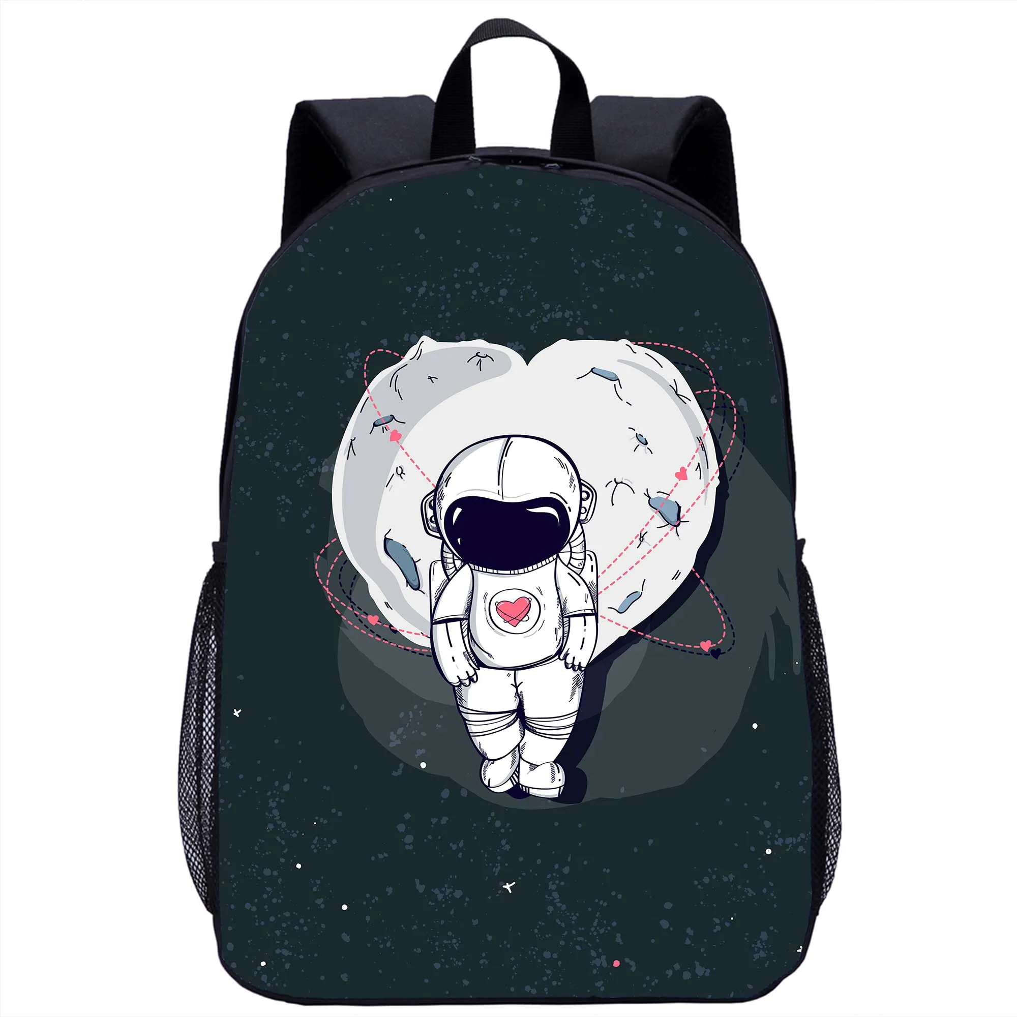 Tas punggung Laptop anak laki-laki dan perempuan, ransel berpergian cetakan astronot keren, ransel penyimpanan multifungsi untuk remaja