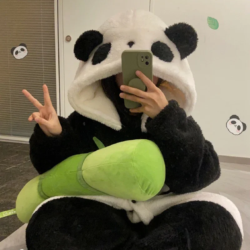 Damen Onesies Flanell Cosplay Kostüm Dinosaurier Panda Fuchs Tier Pyjama Cartoon Kapuze Nachtwäsche Halloween Weihnachten Nachthemd