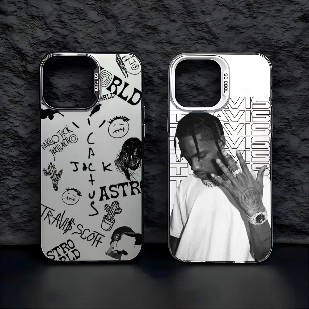 Luxury Travis Scott Cactus Jack Phone Case For iPhone 16 15 14 13 12 11 Pro Max X XR XSMAX 8 7 Plus Candy Shockproof Back Cover