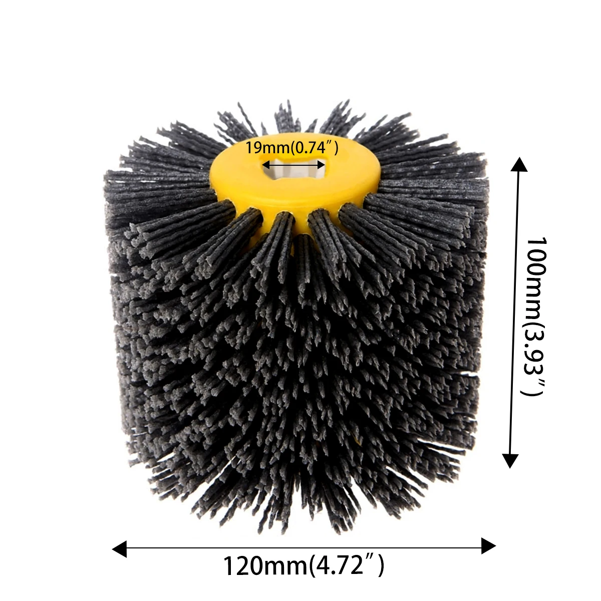 1pc 120*100*19mm 5 Inch Abrasive Nylon Wire Drawing Wheel Drum Burnishing Electric Brush for Wooden Polishing 120mm 80-600 Grit