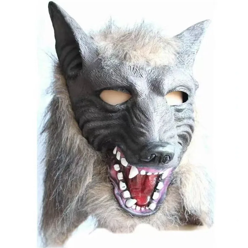 Halloween lobisomem máscaras horror festa masquerade adereços cabeça de lobo chapelaria luvas lobisomem fantasma festival peludo besta luvas