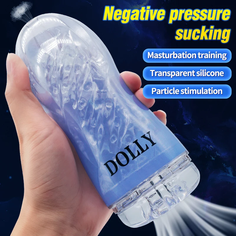 Manual Male Masturbating Cup Simulated Oral Blowjob Silicone Portable Sucking Masturbator Cup Soft Vagina Masturbation Sex Toy