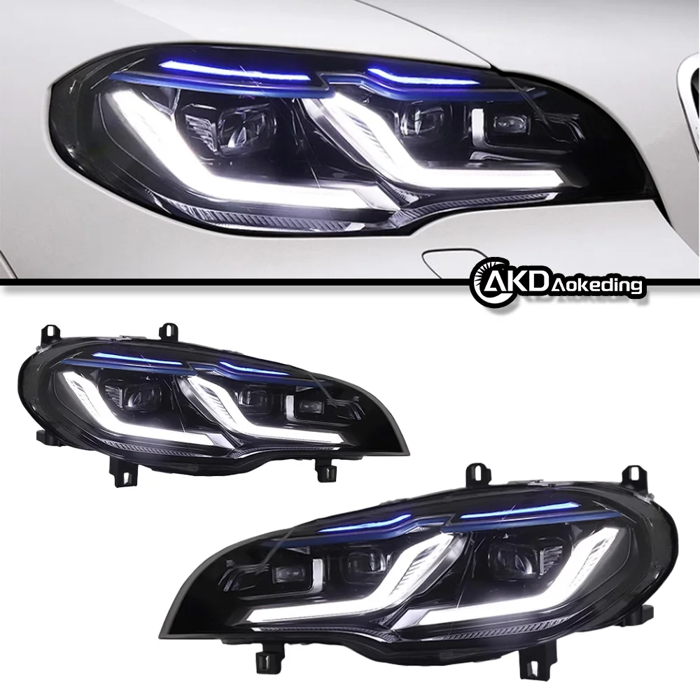 

Auto Parts For X5 E70 Headlights 2009-2013 Dual L Blue Styling LED Daytime Lights Dual Projector DRL Car Accesorios Modified