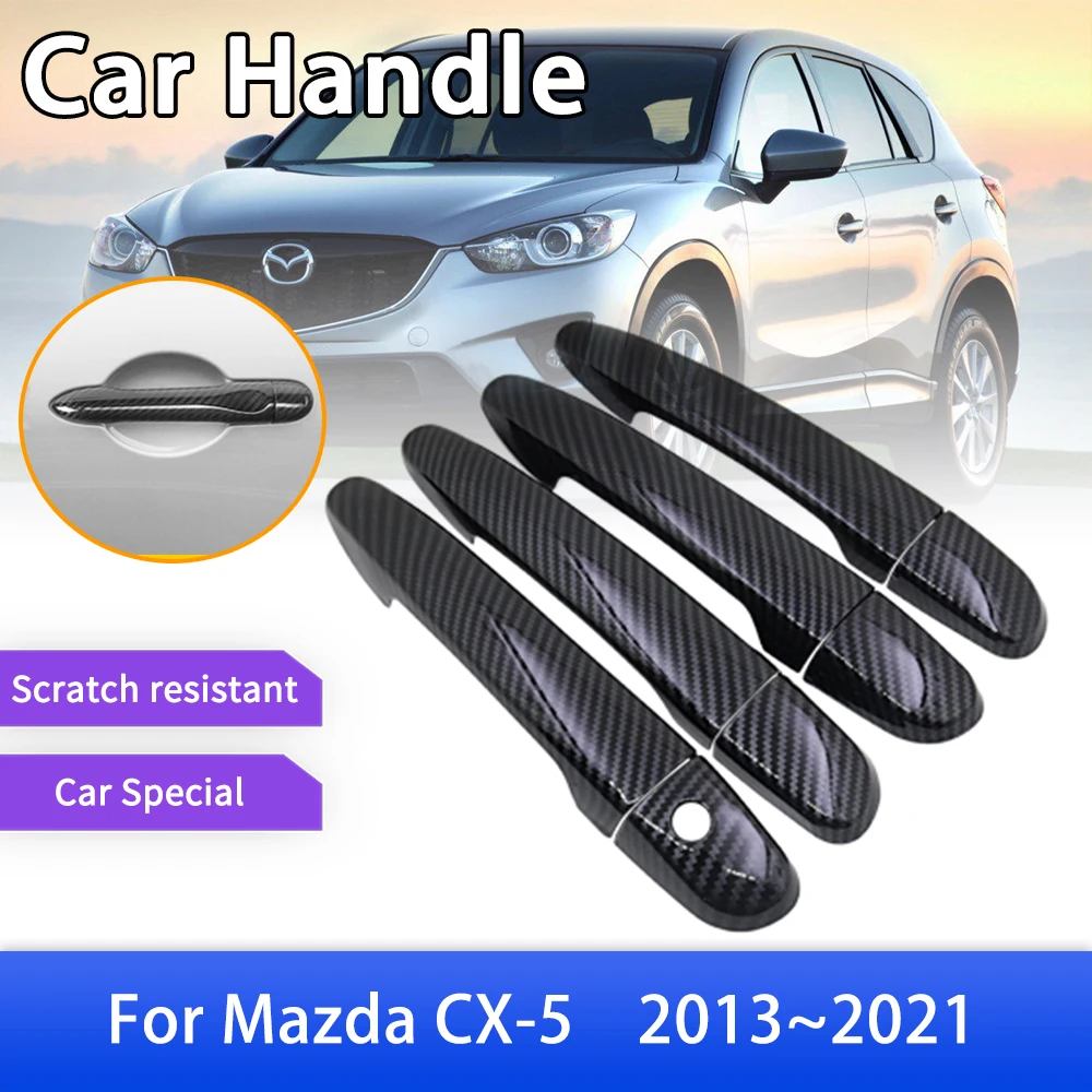 

Carbon Fiber Door Handle Cover for Mazda CX-5 CX5 CX 5 KE KF 2013~2021 2016 2017 2018 Car Exterior Styling Accessories Stickers