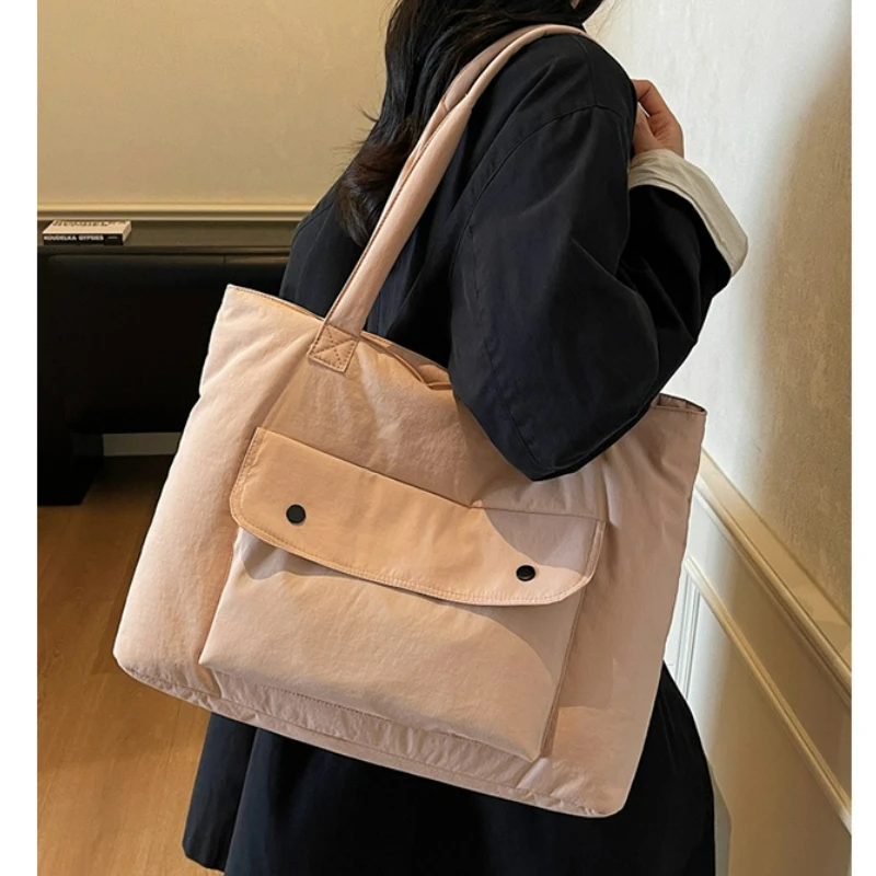 المرأة عادية قماش حمل حقيبة سعة كبيرة جوكر حقيبة كتف محكم عادية بسيطة ركاب حقيبة المدرب لخريف شتاء #4