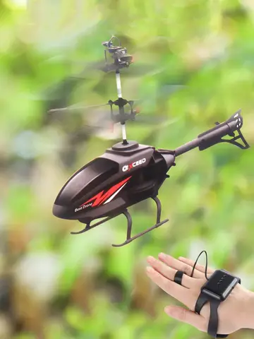 Watch Wrist Hand Controlled Induction Aircraft Impact Resistant Helicopter with Lighting Rechargeable Mini RC Drone
