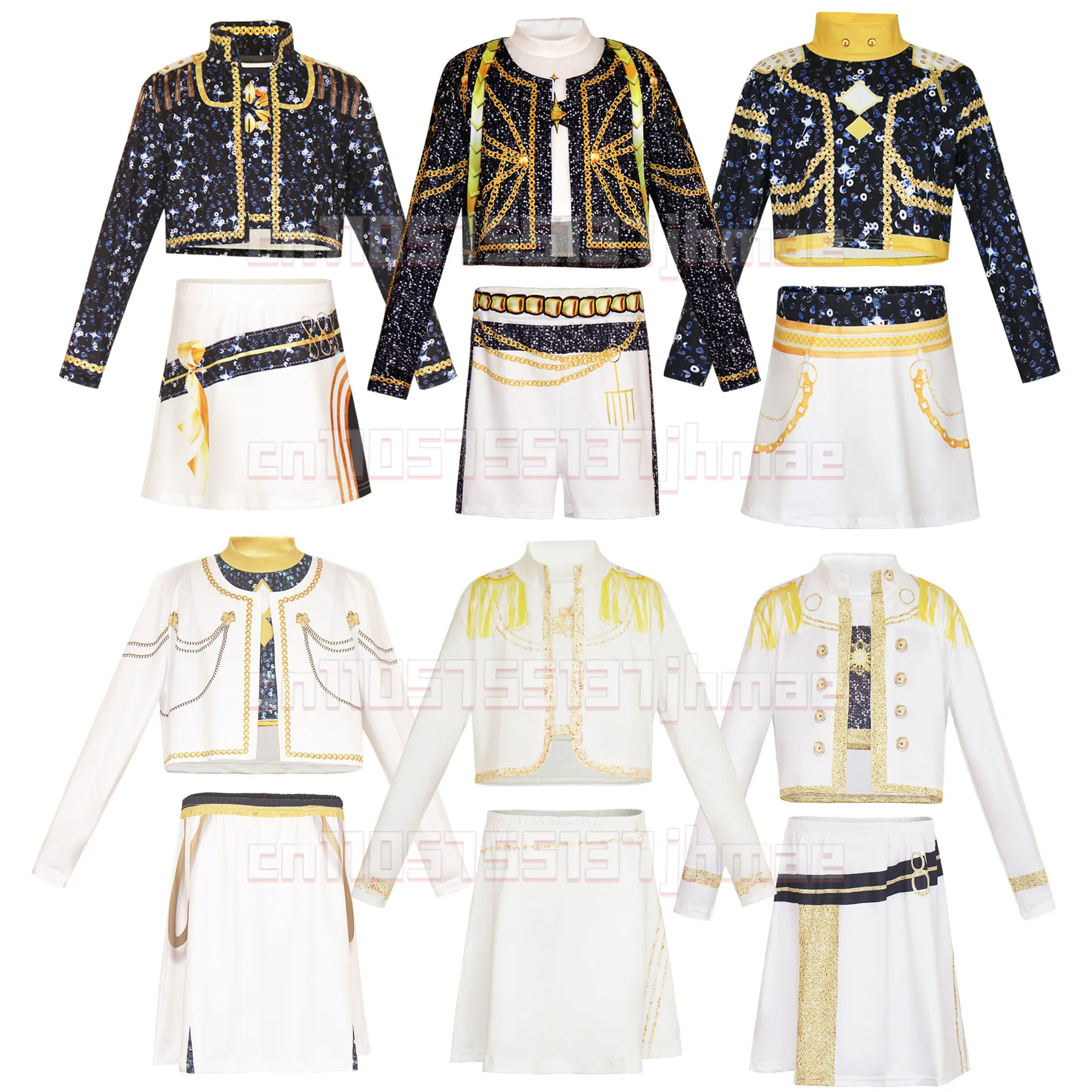 

2025 Kids Girls Rumi Zoey Mira Cosplay Stage 3D Print Suit Set K-pop Demon Hunters Costume Performance Children Halloween Party