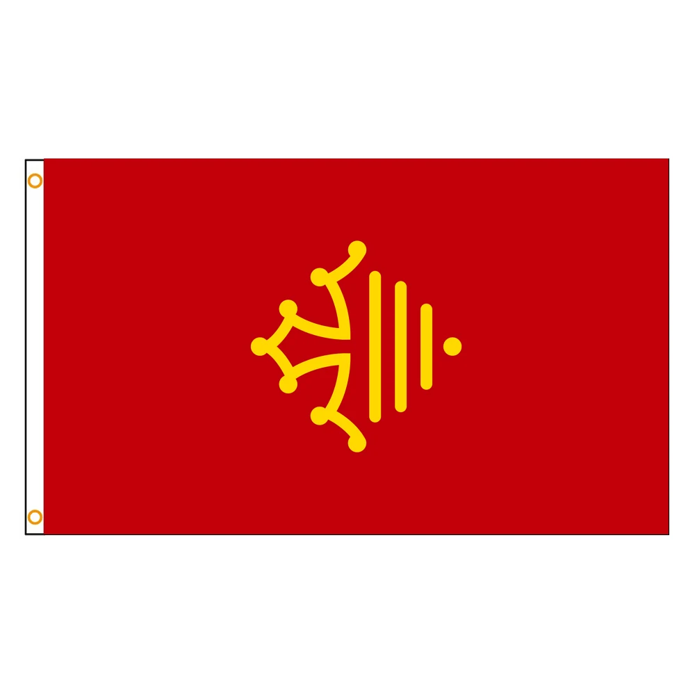 3x5 Ft Occitania Flag Vivid Color and Fade proof a region in France Flags Polyester with Brass Grommets 3 X 5 Ft