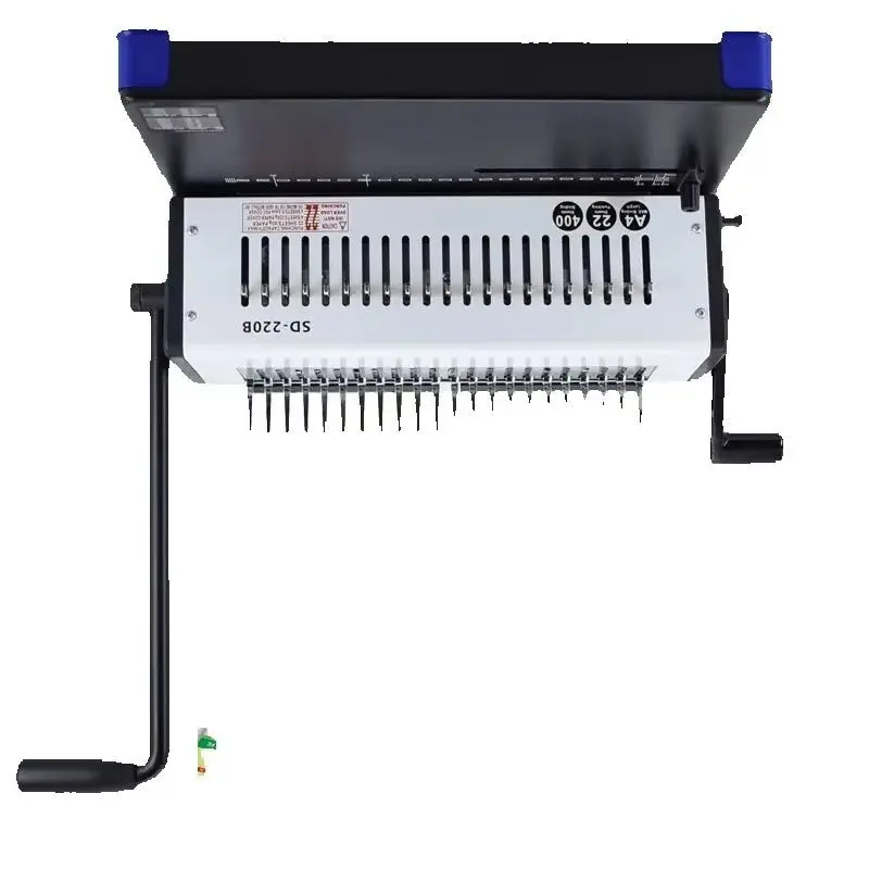 10 Holes Clips Office Documents Punch Binding Machine SD-220B Manual Binding Machine 21 Holes Rubber Gasket Ring