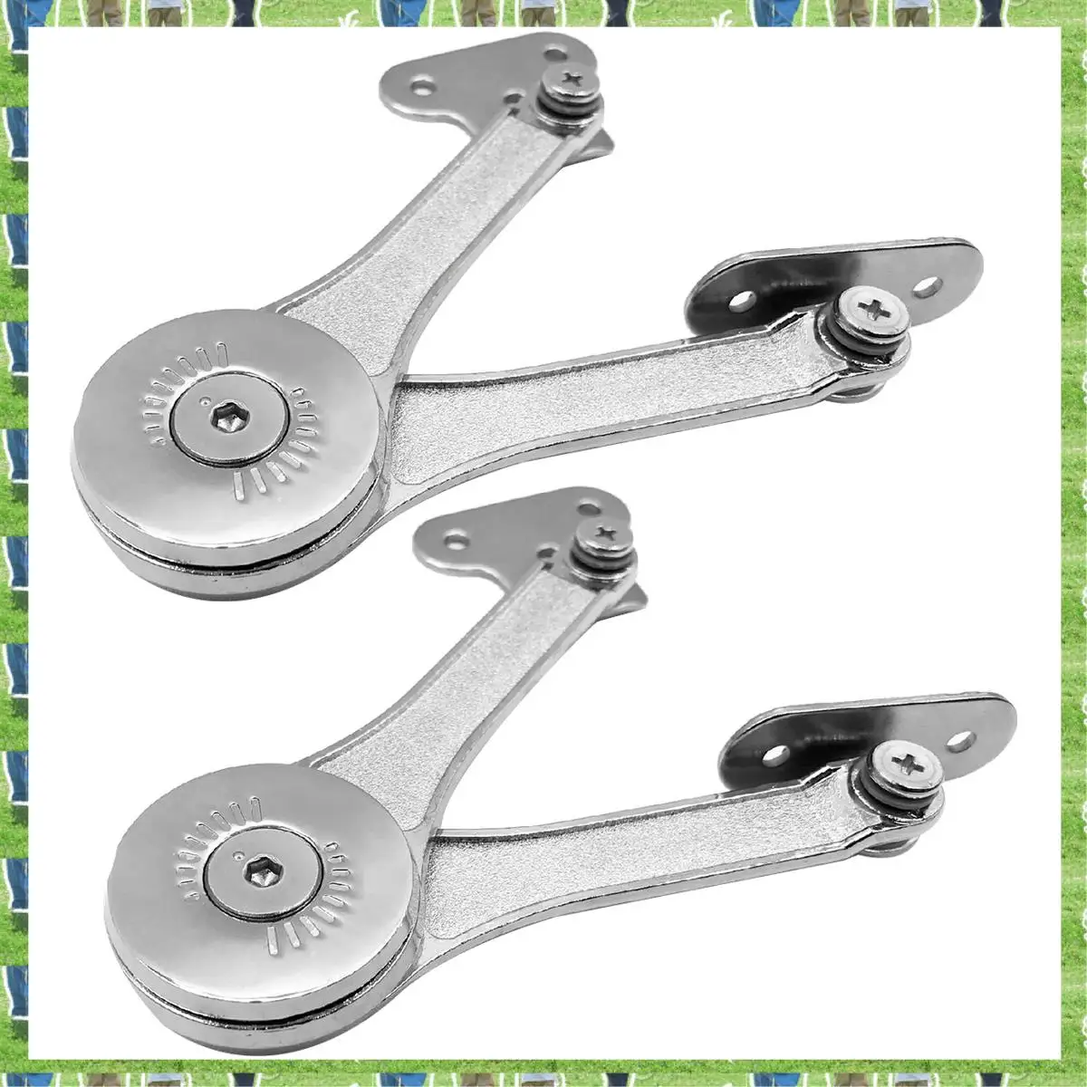 FTS 2 Pcs Heavy Duty Lid Hinges Soft Close, Support Hinges Keep Lid Open Safe For Cabinets Kitchen Maximum Support 50Lbs