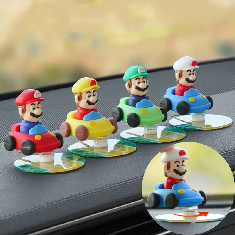 سوبر ماريو بروس سيارة الحلي أنيمي الانجراف الدورية ديكور السيارات الداخلي الكرتون سيارة مركز وحدة التحكم نموذج اكسسوارات الهدايا #1