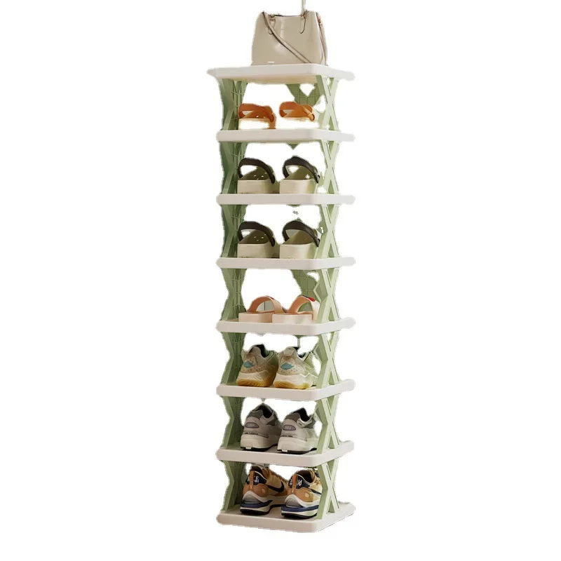 

Shoe rack household door simple entry storage artifact space saving layered baffle