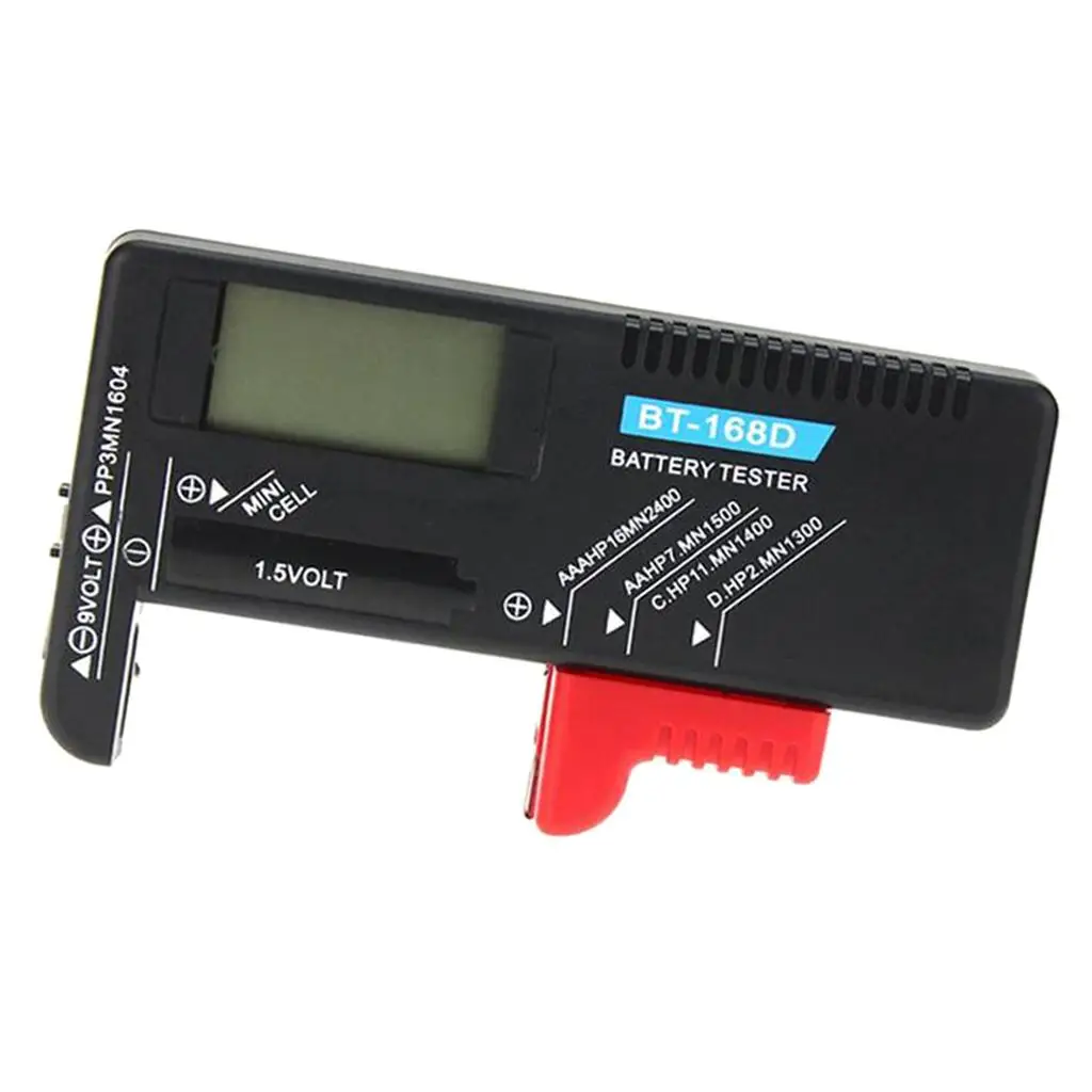 Portable Digital LCD Battery Checker Universal Cell Tester Household Voltage Analyzer for AA AAA 9V Button Cell Monitoring