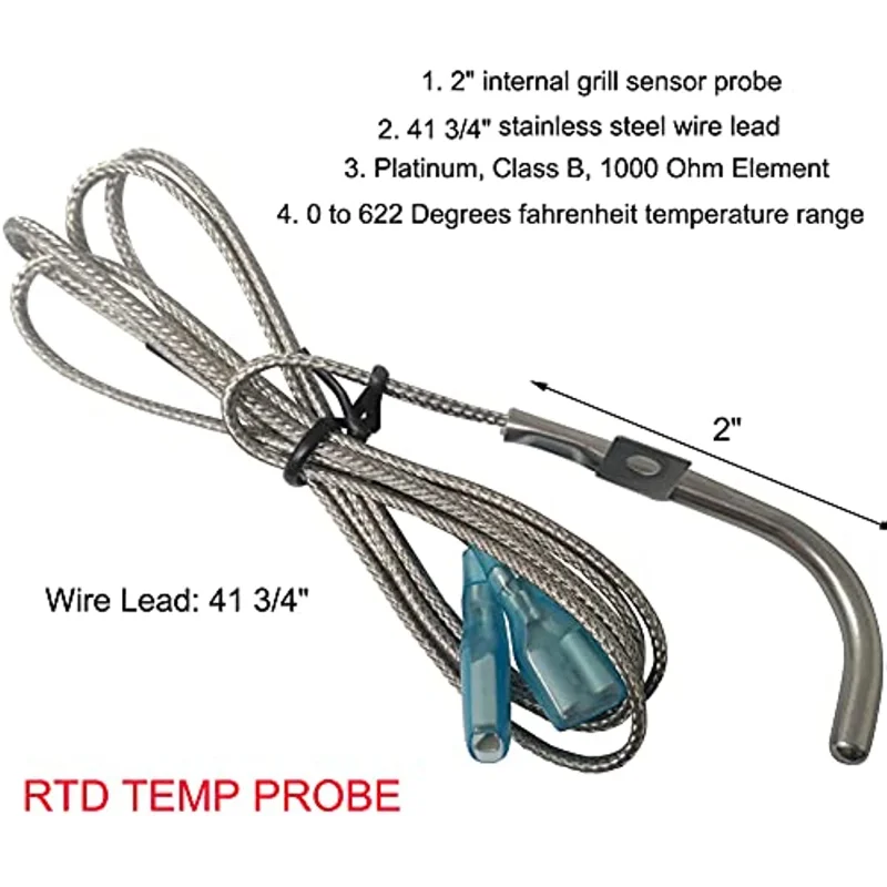 Grill Probe Replacement Louisiana Pellet Grill Oven RTD Temperature Probe Sensor 36 Inch for LG & Country Temperature sensor