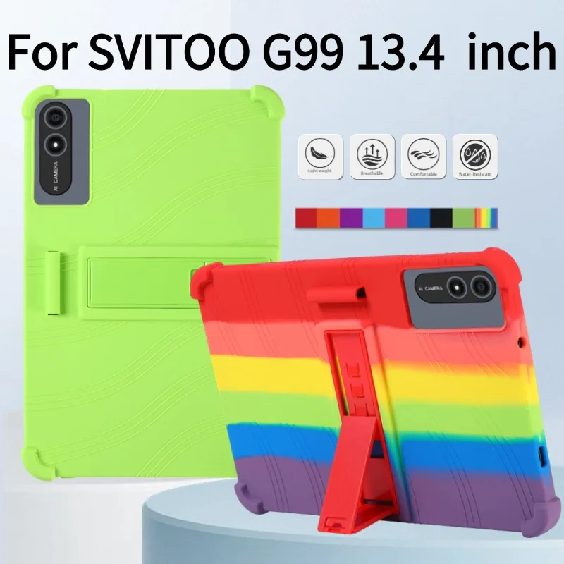 

Для планшета SVITOO G99 13,4 дюйма, Android 15, противоударный чехол, мягкая силиконовая подставка, защитный чехол