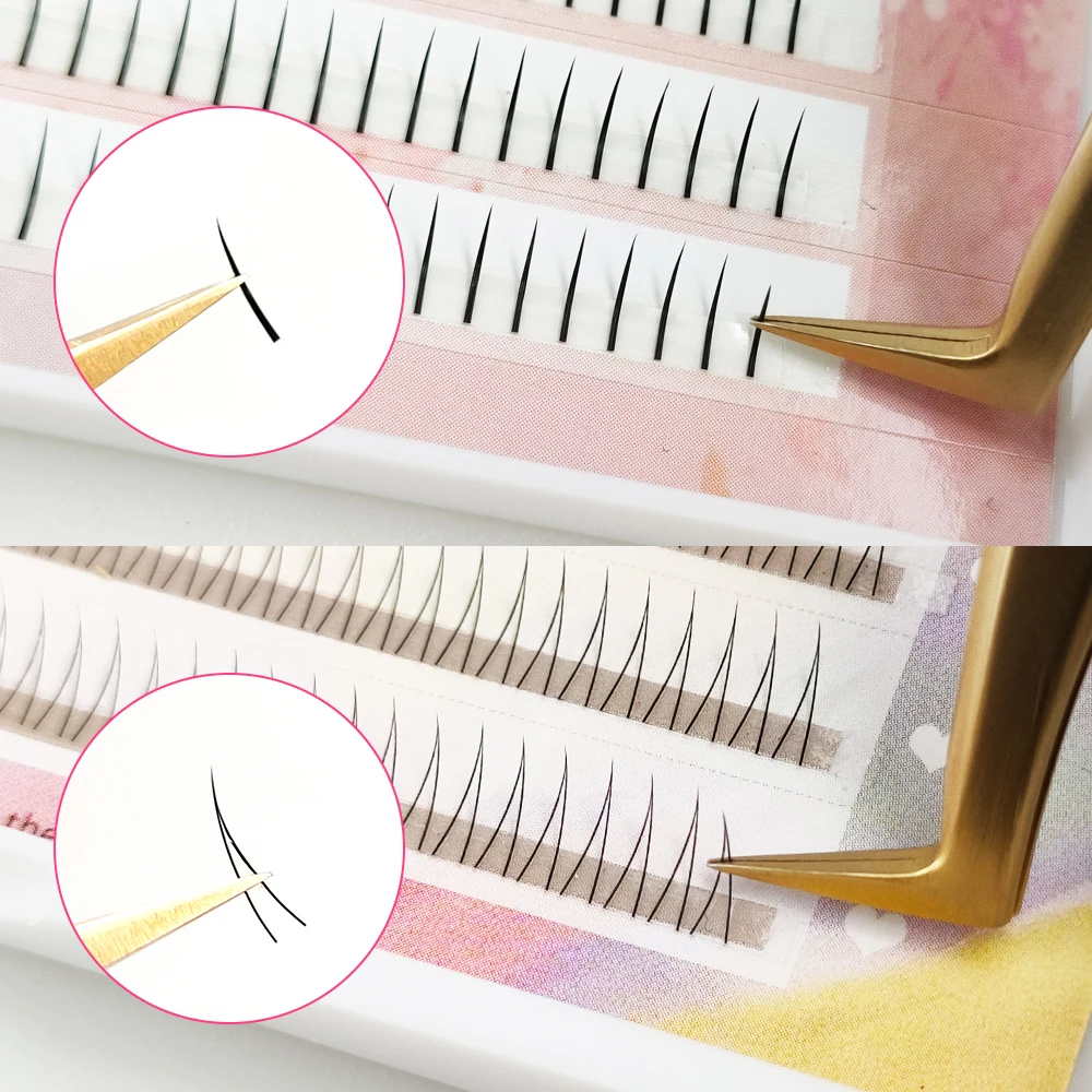 Ciglia a forma di V ciglia inferiori 5-6-7mm C Curl 2D Premade Volume Fan Fluffy Natural Cilios LAKANAKU
