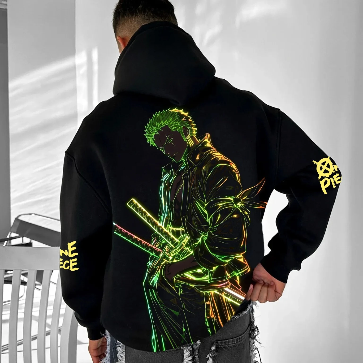 

Loose, Large-sized, Breathable and Slimming Anime Hoodie for Men, Women, Adults and Children, One Piece Cartoon 3D Print