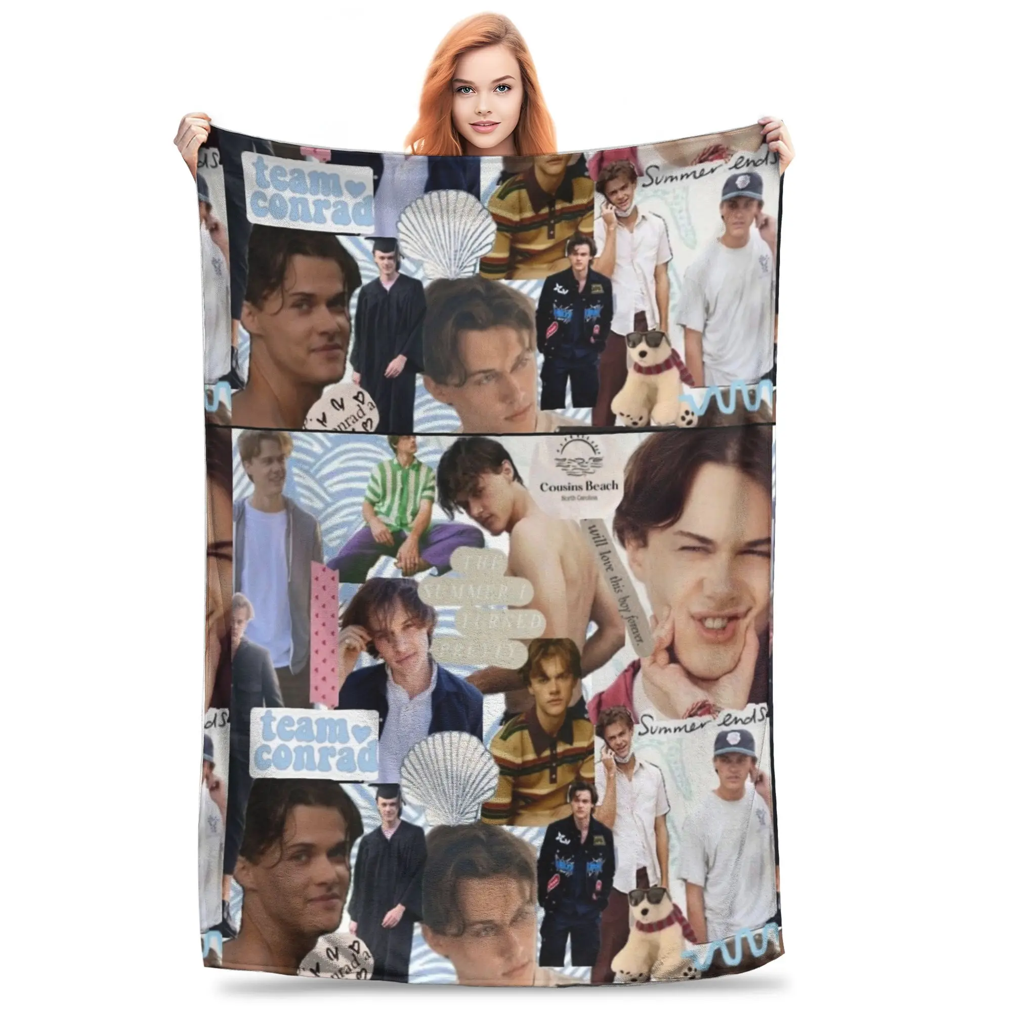 TSITP Blankets Flannel Summer Air Conditioning The Summer I Turned Pretty Breathable Lightweight Thin Throw Blankets for Sofa