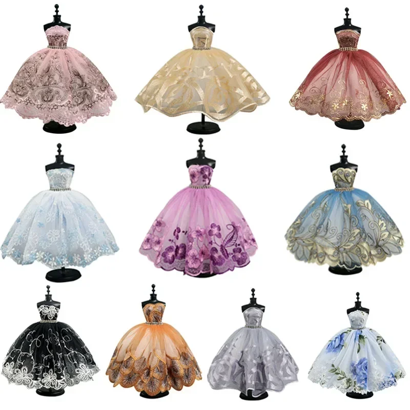 Fashion Ballet Tutu Dress For Barbie Doll Outfits Clothes 1/6 Doll Accessories Rhinestone 3-layer Skirt Ball Party Gown Girl Toy