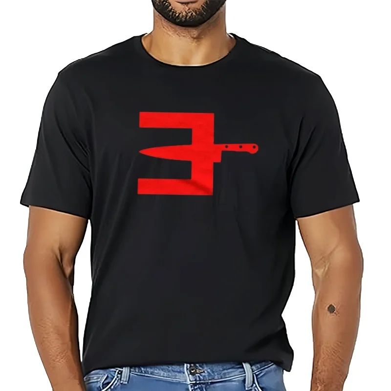 Eminem Music-T-shirt Slim Shady Darhouse avec logo rouge, To Be Murdered By E, Noir,