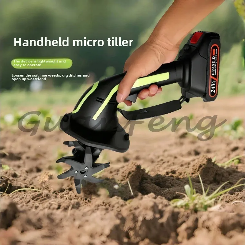 New Small Lithium ion rotary tiller Charging micro tiller Farm Garden Handheld Electric Machine