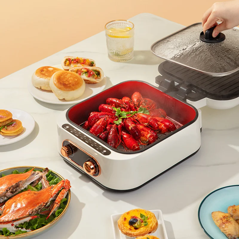 Electric Baking Pan Double-sided Heating Hot Pot Deep Plate Deepened Electric Baking Pan Enlarged Pancake Pan