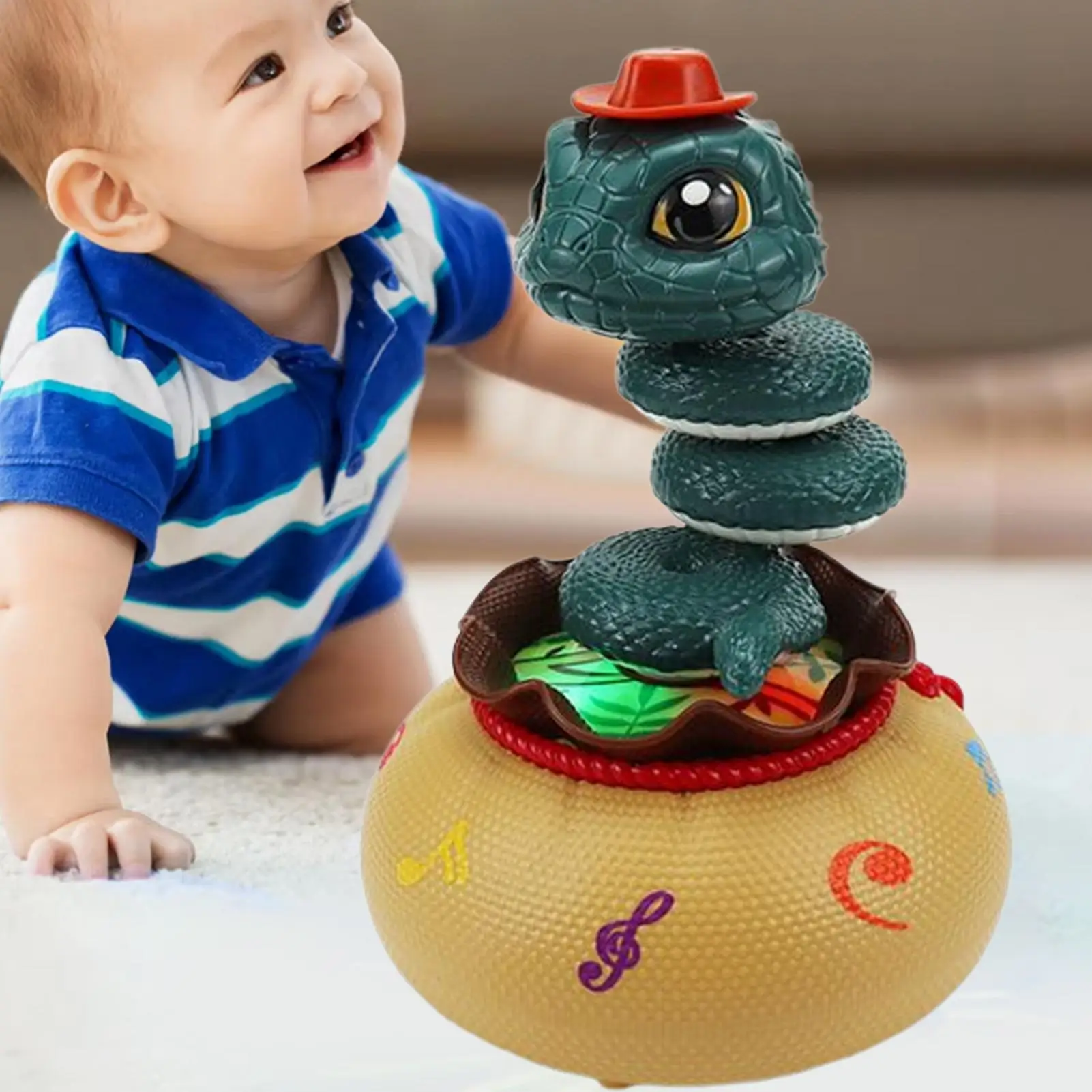 Novo brinquedo de cobra torcido elétrico interativo torção cobra jogando suprimentos dançando brinquedo divertido com música e luz para meninos meninas