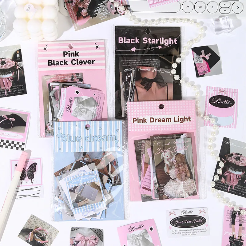 Ballet Romance Series Stickers 50pcs Elegant Soft‑tone Graphic Decals for Journal Collage Planner DIY Giajar Sticker Store