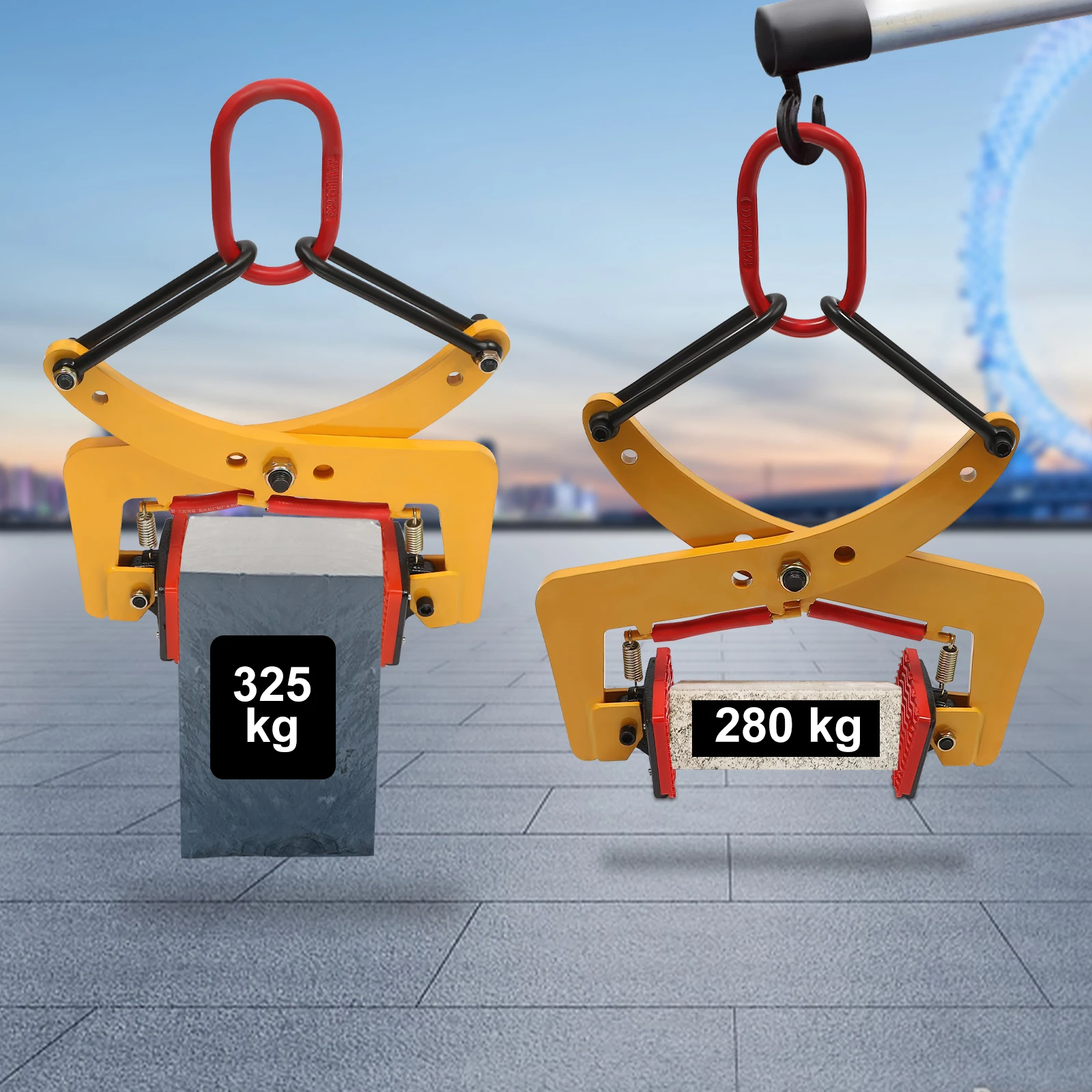 Tang Steen Grijper 280Kg/325Kg Compenserende Tang Baksteen Met Eindringen Voor Het Hijsen Van Transport Hout Steen