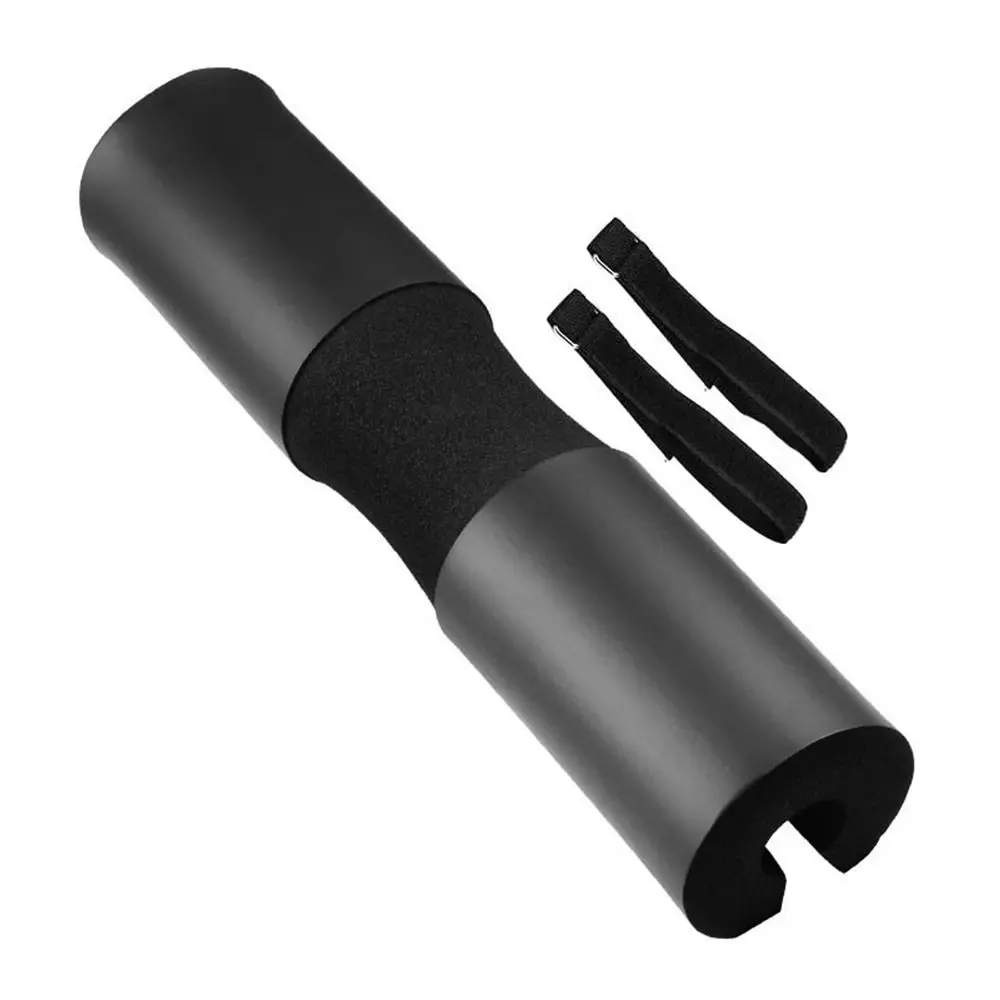 New NBR Foam Barbell Pad High Resilience Quick Recovery Barbell Cushion Ergonomic Shape Secure Straps Hip Thrust Pad Training