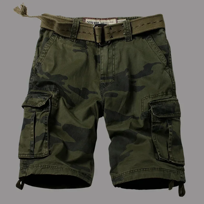 Europese En Amerikaanse Trendy Jonge Heren Lente En Zomer Modieuze En Veelzijdige Casual Werkkleding Camouflage Shorts.