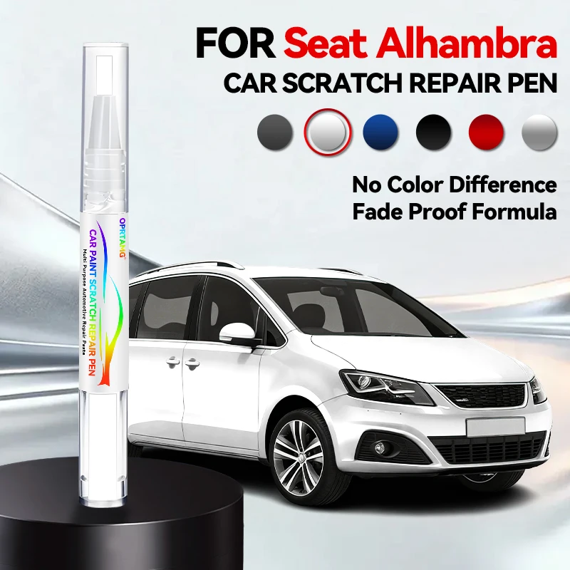 

Карандаш для ремонта автомобильной краски для Seat Alhambra 2007-2025: аксессуары для устранения царапин, цвета: серый, черный, белый, зеленый, красный