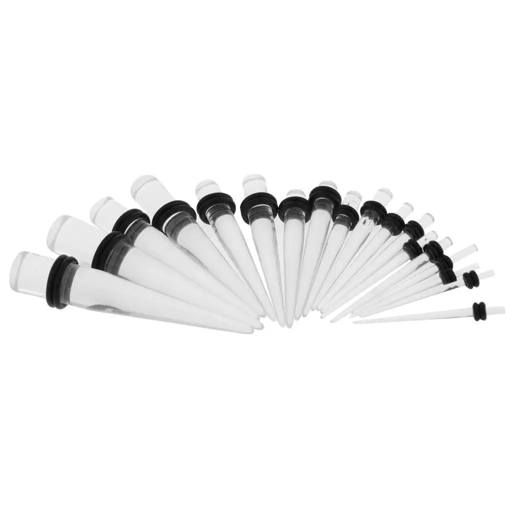 Ear Stretching Kit Acrylic Plugs Tapers Expanders Body Jewelry Set for Comfortable Ear Gauge Expansions