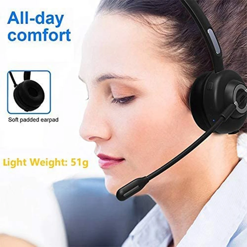 Noise Cancelling Bluetooth Headset For Cell Phones 2