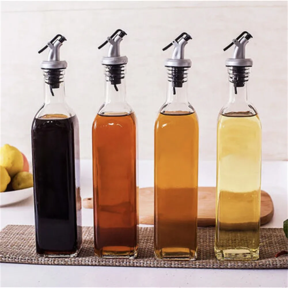 

150/250/500ML Transparent Plastic Oil Pot Soy Sauce Vinegar Jar Household Leak-Proof Seasoning Bottle Kitchen Supplies