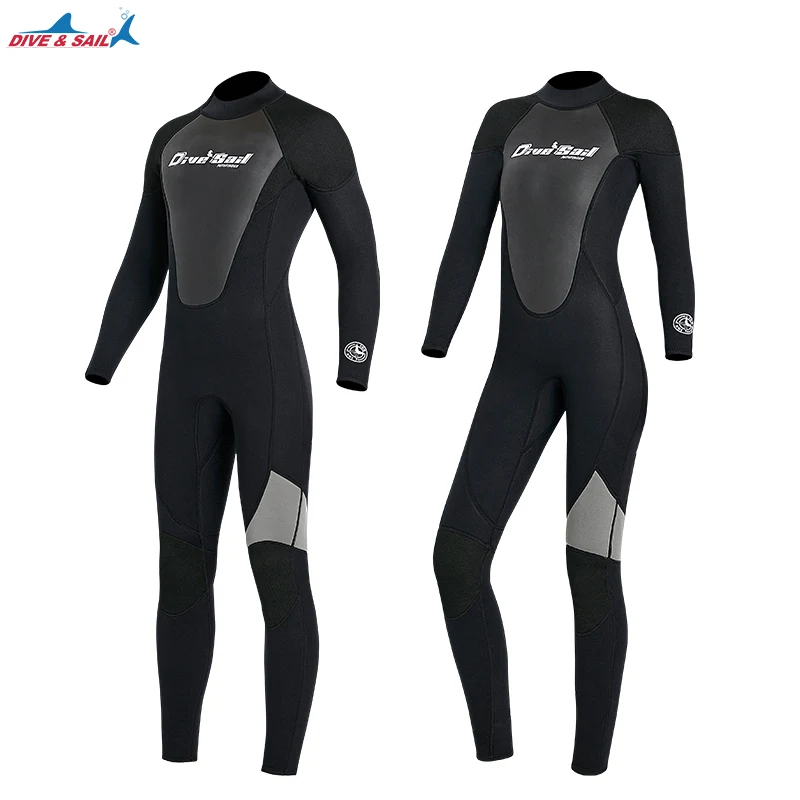 Neoprene Wetsuit Men Women Back Zipper Diving Suit for Snorkeling Scuba Diving Swimming Kayaking KiteSurfing Full Wetsuit