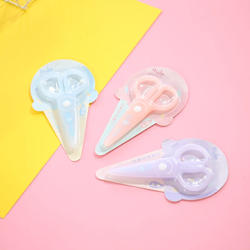 Mini Cute Craft Pure plastic Scissors Cute Student Does not hurt hands Scissors for Kids DIY Craft Paper School Stationery