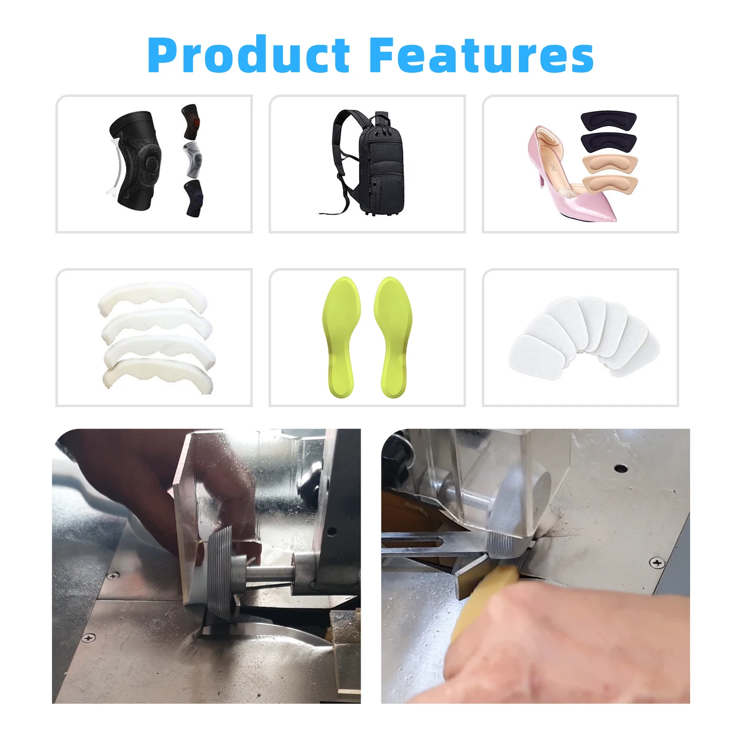Automatic Foam Skiving Machine for Various Footwear Clothing Handbags Suitcases Soft Materials Slope Thickness Width Cutting