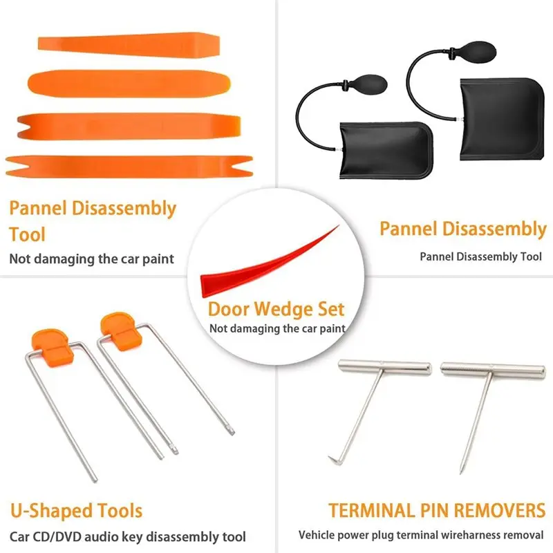 BHTS-Car Tool Kit, Essential Automotive Repair Tools Set With Portable Carrying Bag For Car Interior & Exterior Maintenance