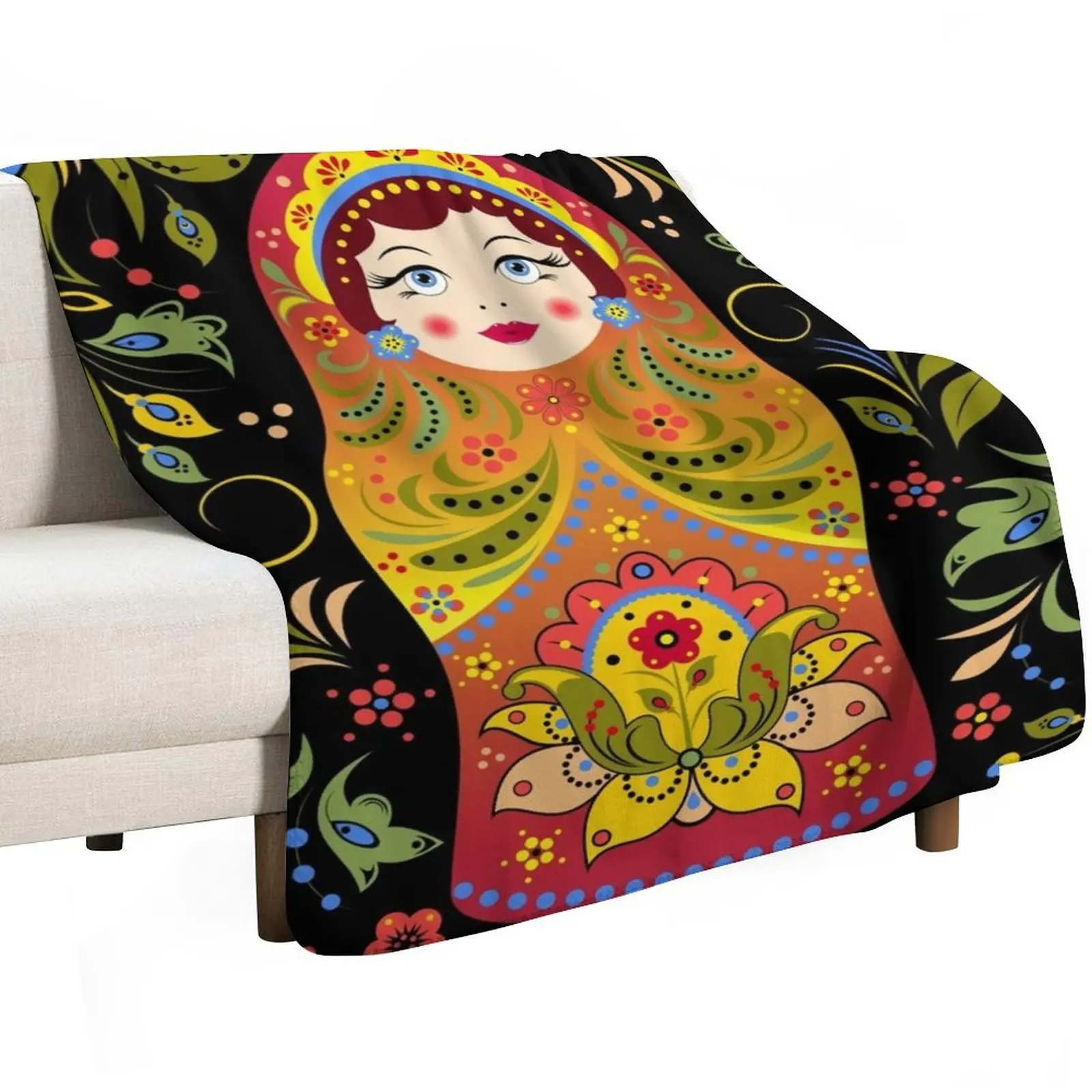 russian doll matryoshka Throw Blanket Extra Large Throw Blankets For Sofas Sofa Summer Beddings Baby Blankets For Bed Blankets
