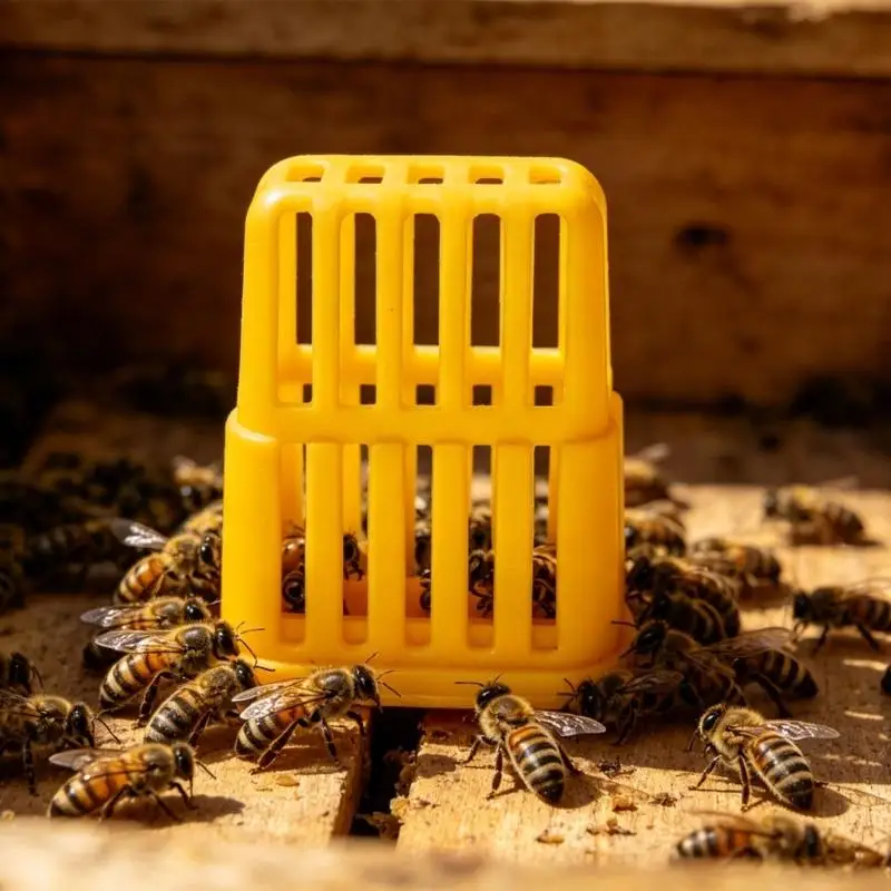 Pack Of 10 modifiable queen Management equipment For Apiculture Featuring Durable Plastic Construction And even KXRE