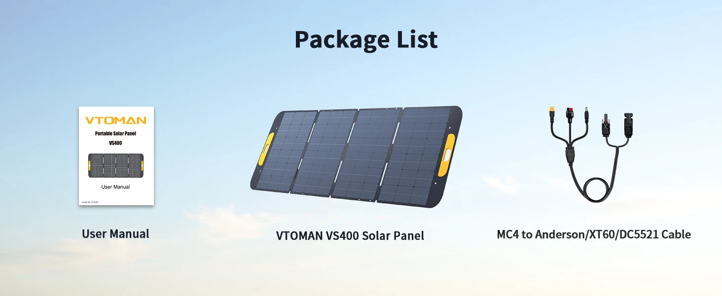 VTOMAN VS400W faltbares Solarpanel, 40,32 V, hocheffizientes, tragbares Solarladegerät für Outdoor-Kraftwerke – Detail 7