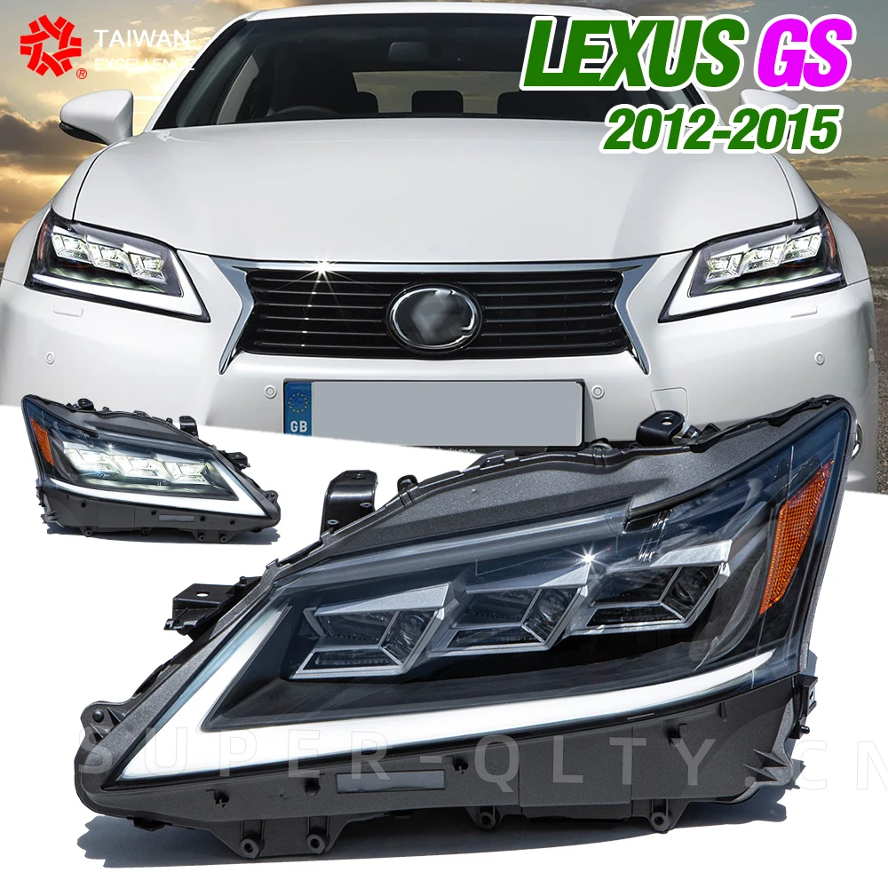 

Super Q For Lexus GS Headlights LED 2012-2015 Head lamps LED Dual Projector Automotive Parts Upgrade modified lights